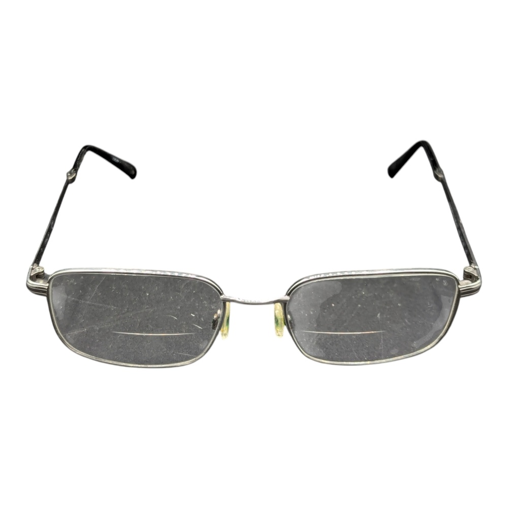 Flexon COLLINS 600 033 Gunmetal Gray Square Wire Rim Glasses 53 18 140